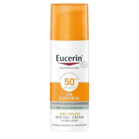 Eucerin Sun Face Oil Control Tinted SPF 50 (veya Clear Skin SPF 50)